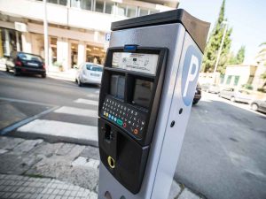 Parchimetro del parcheggio a pagamento